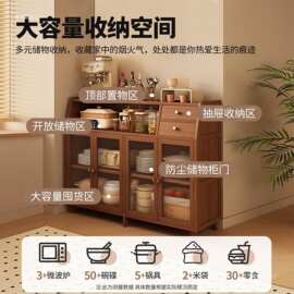 书架置物架落地书柜储物柜一体靠墙收纳家用客厅非实木防尘柜子