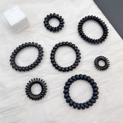 Simple black hair tie for women, basic hair ribbon, Korean fresh style head accessory, high elasticity, hair-friendly, women's hair tie