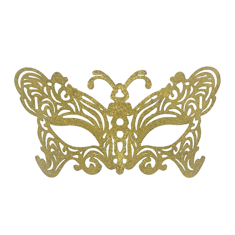 Carnaval Halloween nuevo polvo brillante retro mariposa máscara de mitad de cara máscara de maquillaje de fiesta props de decoración
