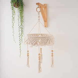 INS Bohemian Tapestry Nordic Cotton Rope Woven Air Hanging Ornaments Bamboo Ring Hanging Ornaments Children's Room Baby Room Decoration