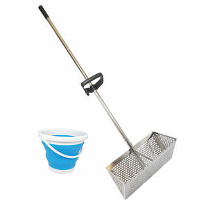 Foldable Stainless Steel Gold Sand Shovel Treasure Filter Hourglass Sand Filter Sand Scoop
