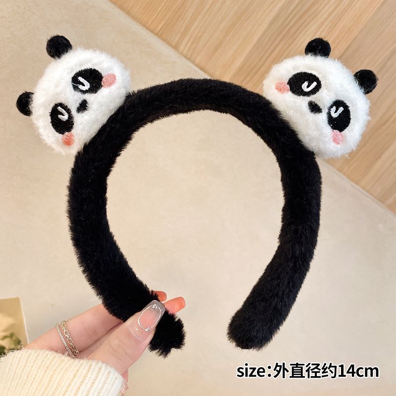 卡通洗脸专用发箍女2025新款毛绒头箍压发化妆可爱发卡束发带头饰|undefined