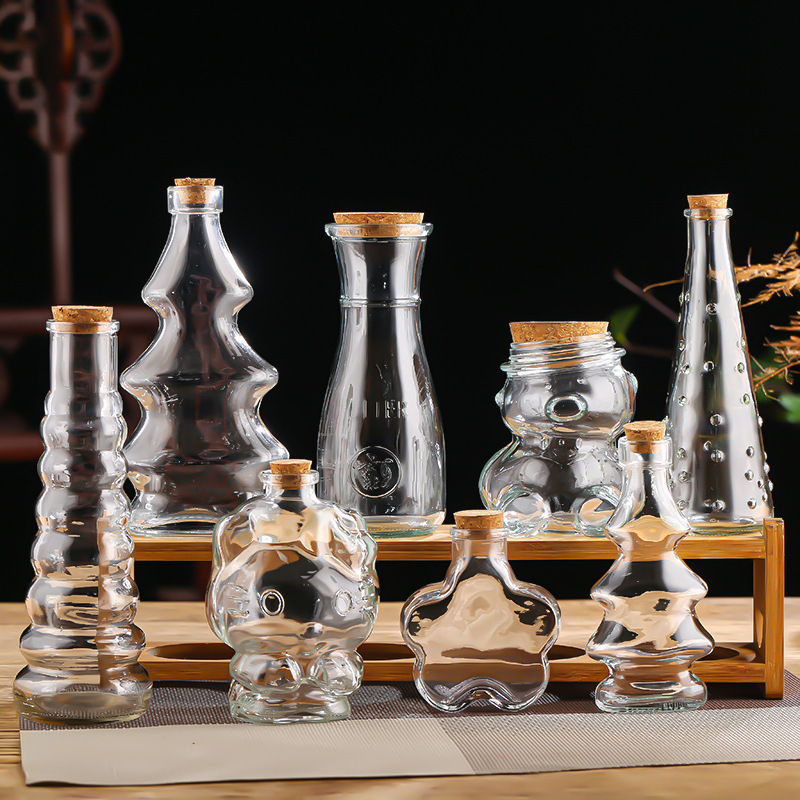 Source Factory Small Glass Bottle with Stopper, Wishing Bottle, Star Bottle, DIY Materials, Candle Cup, Mini Small Drift Bottle