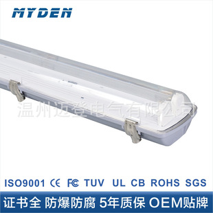 Led Waterproof and Moisture-Proof Lamp Dust Dali Dimming Tunnel Channel High Light Efficiency Pc Cover Dust-Proof T8 Three-Way Air Bag Lamp