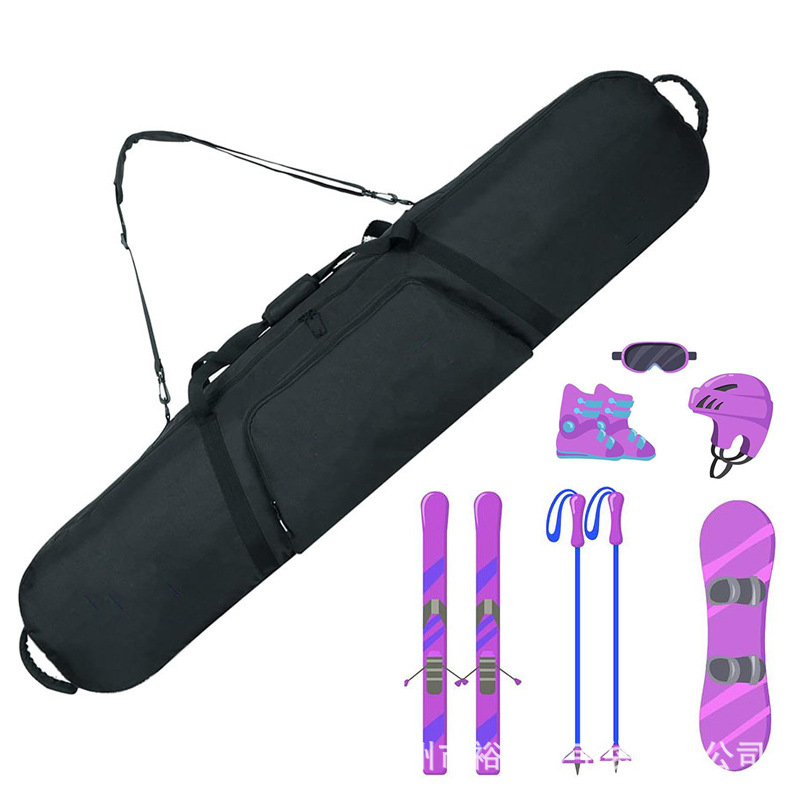 Supply of cross-border snowboard bags, waterproof and wear-resistant, long ski storage bag, single shoulder crossbody ski set bag