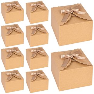Gift Box with Ribbon White Candy Box Paper Small Gift Box Wedding Candy Box Packaging Gift DIY Kraft Paper Box