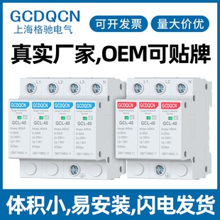 Three-Phase Four-Wire Surge Arrester 4P40Ka First Level 12.5Ka Household Secondary Lightning Protection Surge Protector 2P20Ka
