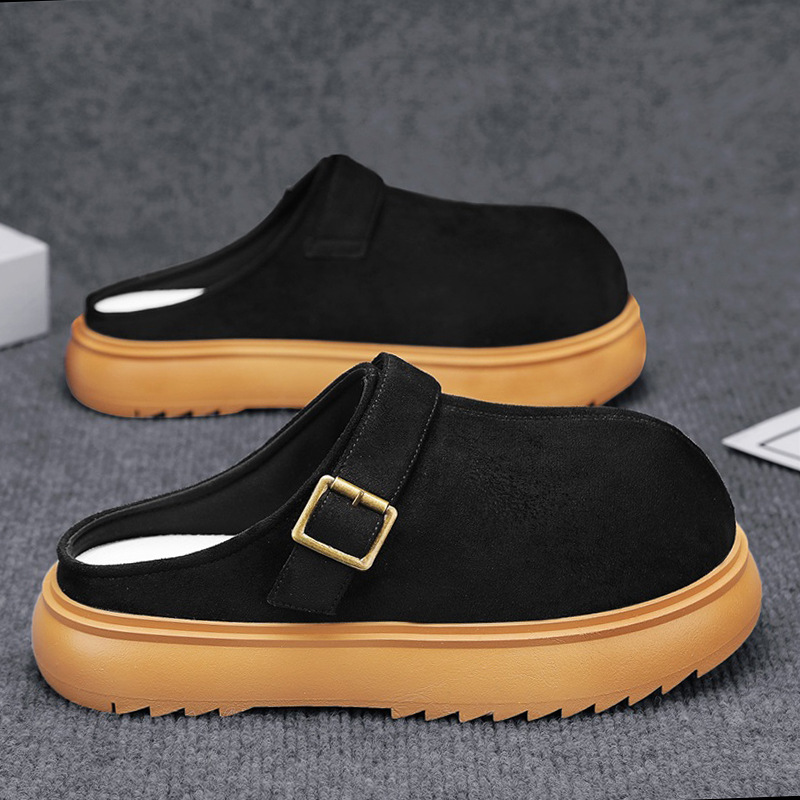 Bizcocho de suela gruesa realza la cabeza grande retro, un pie, zapatos Birkener, todo incluido para hombre, nuevos zapatos Boken de primavera 2025