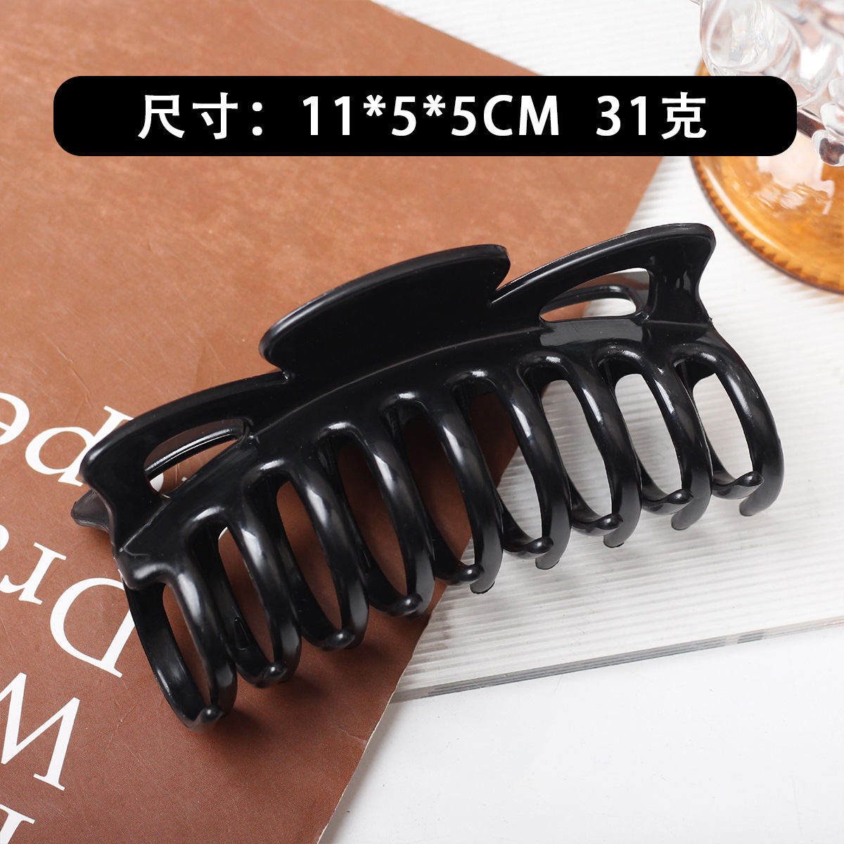 Amazon venta caliente gran clip de agarre de silicona suave 12 cm clip de monstruo damas garras de cabello pintura de goma estilo coreano adornamiento para el cabello