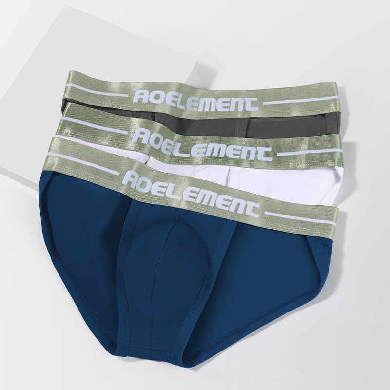 Low Waist Sexy Comfortable Underwear Men's U Convex Tight High Fork T Trousers Sports Briefs Thong Summer Thin Shorts