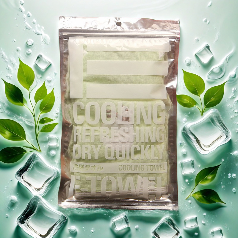 cool冷感毛巾包装袋冰凉巾自封袋冰冻毛巾铝箔毛巾袋冰冻毛巾袋