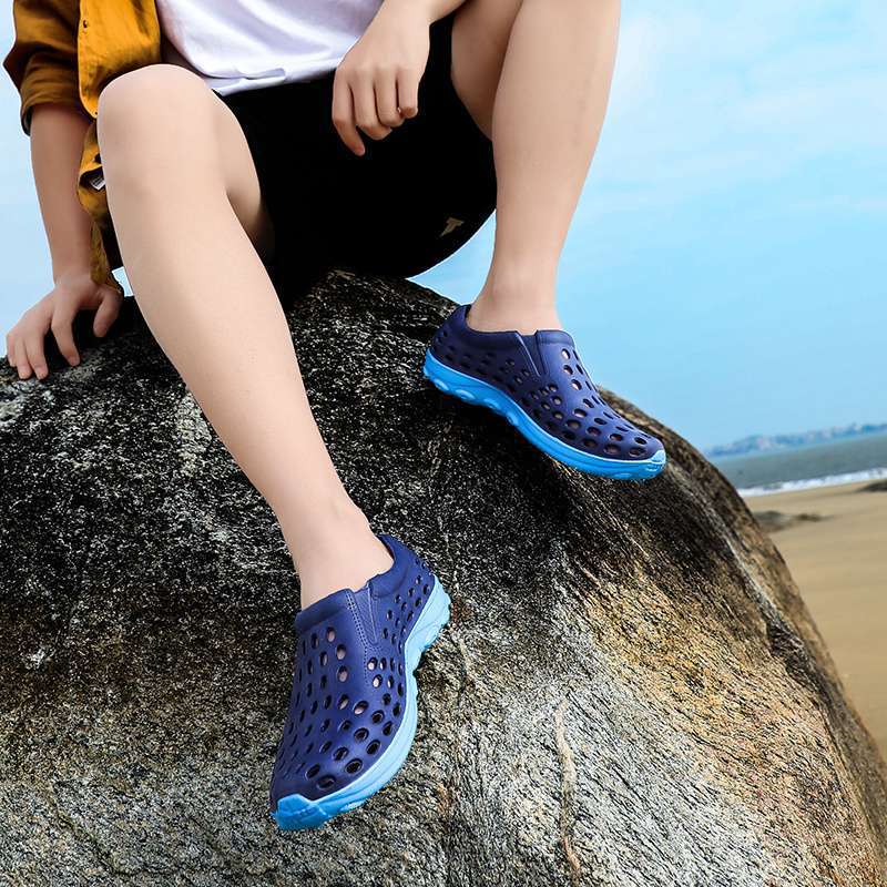 Men's Sandals Summer New Style Breathable Clogs Non-Slip Trendy Casual Driving Shoes Outdoor Wading Beach Shoes