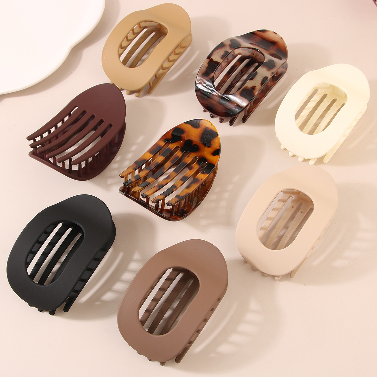Amazon Best-Seller Haarklammer Set - Matte Krallen-Clips für den Hinterkopf, ovale Entenschnabel-Clips, eckige Hai-Clips, Haarschmuck