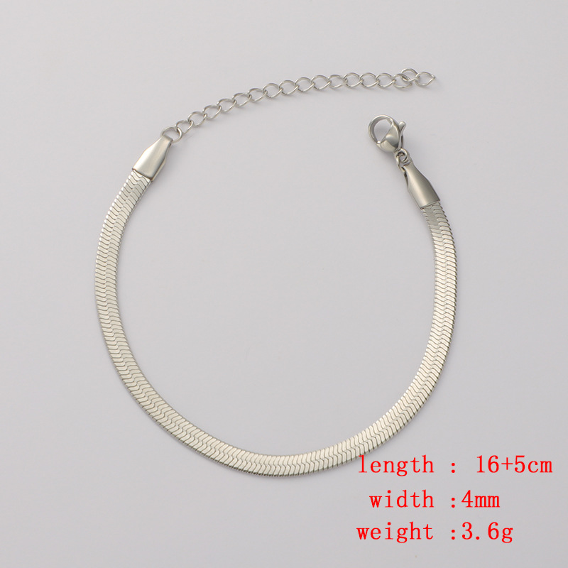 Fashion Solid Color Stainless Steel Plating Bracelets 1 Piece