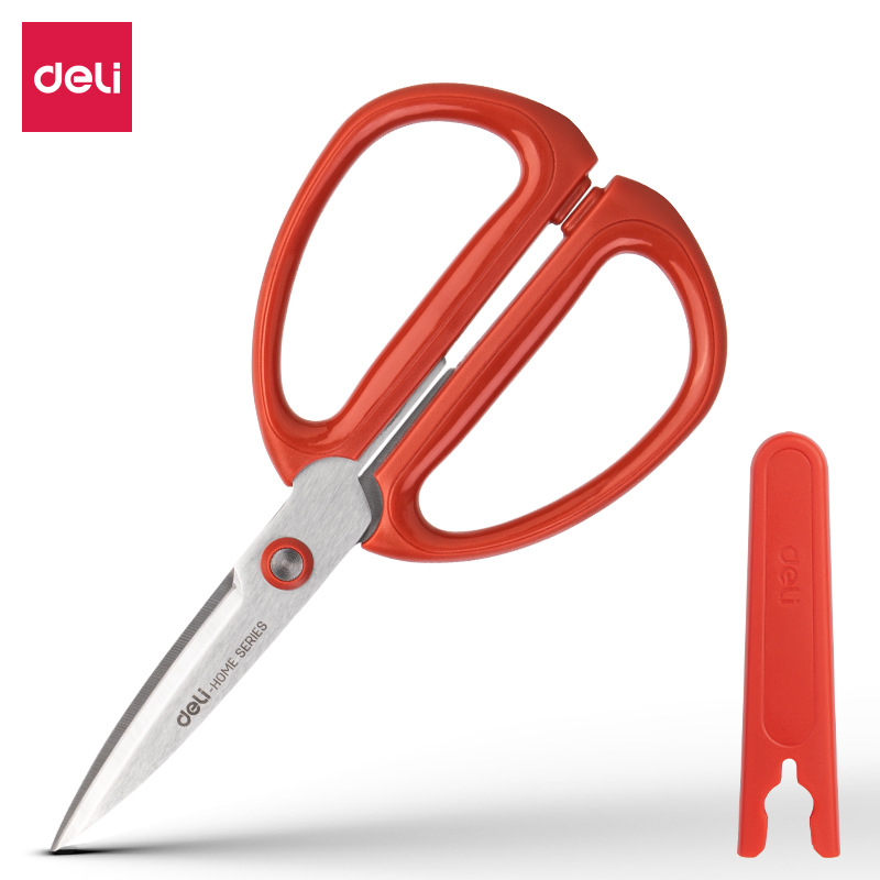 Tijeras Deli Tijeras de acero inoxidable con funda para confección Tijeras industriales para ropa Cuchillo de papel doméstico de oficina