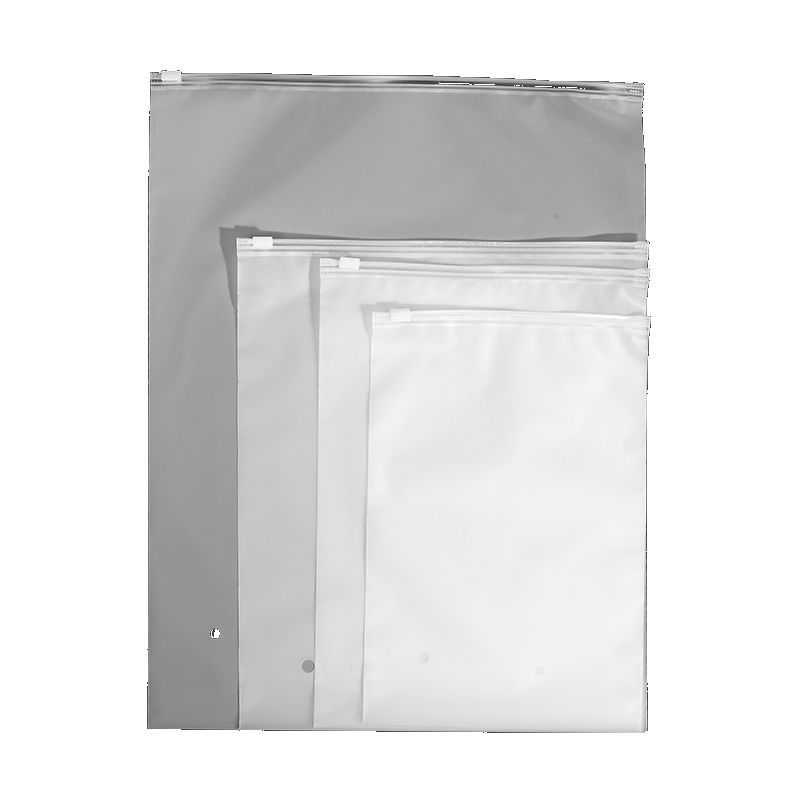 Bolsa de plástico transparente grande con cierre para ropa, bolsa con cierre de EVA esmerilada para calcetines, ropa interior, en stock