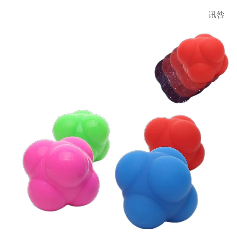 Hexagonal ball reaction ball sensitive ball changes to the ball net feathers table tennis agile training speed reaction ball
