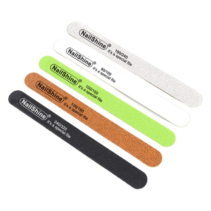 nailshine Wood Chip Rubbing Waterproof Thin Rubbing Professional Real and Fake Special Rubbing Grey and White Files on Both Sides Nail Rubbing