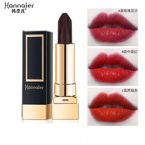 Internet Red Hannel VE Constant Moisturizing and Temperature-changing Lipstick Lipstick Moisturizing Three-color Lipstick Not Easy to Take off Makeup