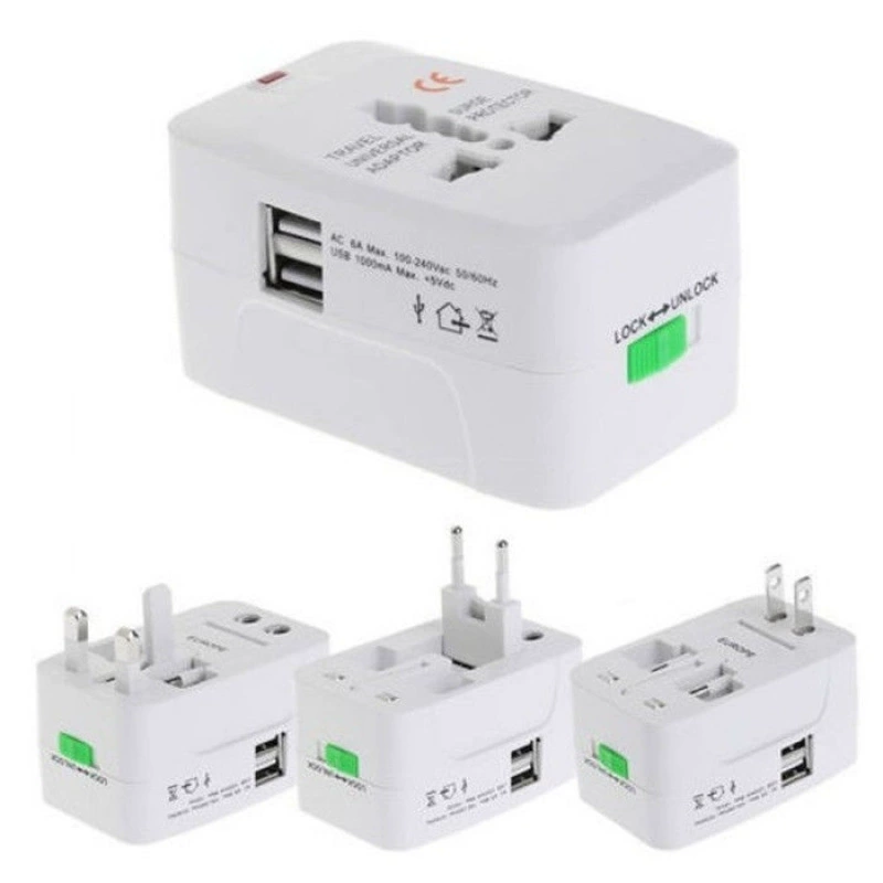 Универсальный переходник для путешествий с несколькими портами, адаптер для британских, европейских и немецких стандартов