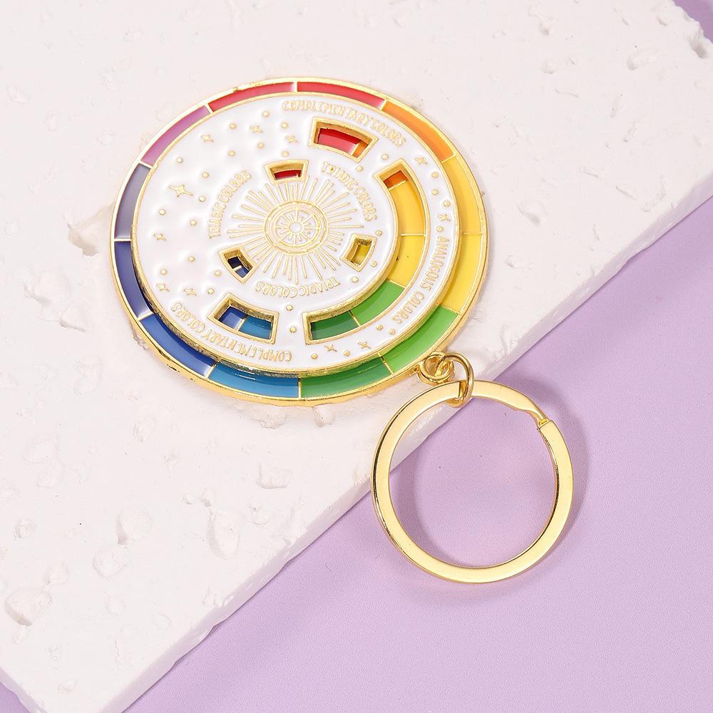 Rotatable Turntable Painter's Palette Pendant Necklace Artist Gift Aesthetic Artwork Fashion Necklace