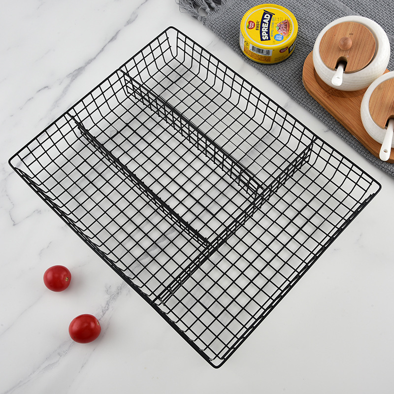 Caja de cubierta Cesta de almacenamiento de hierro forjado Cesta de almacenamiento de hierro