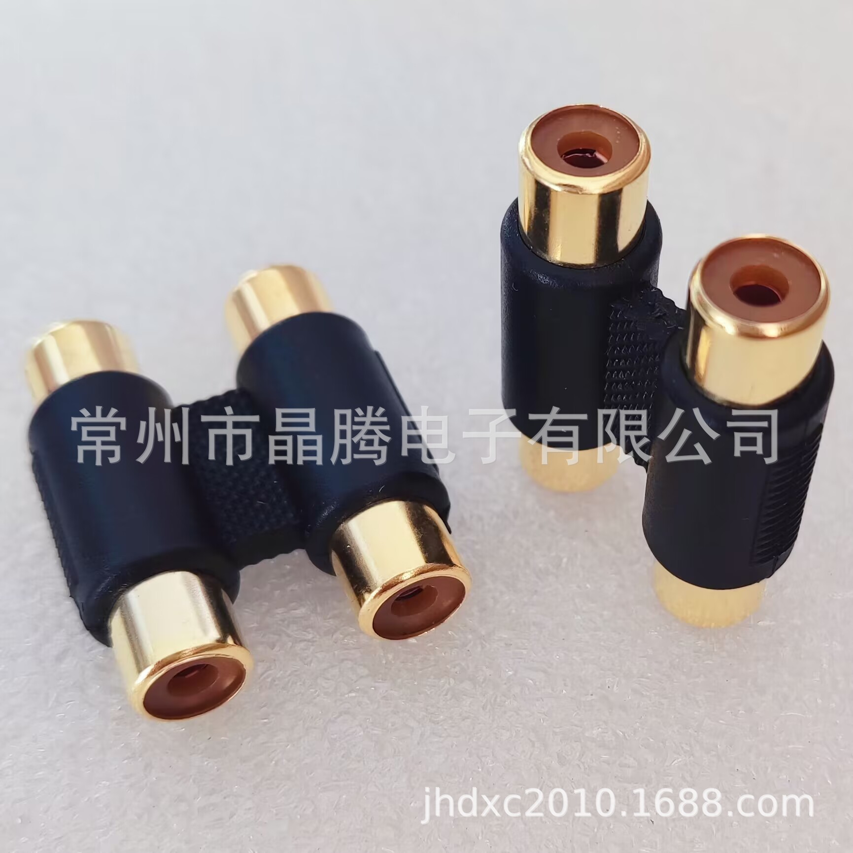 RCA母转母直通头  2RCA母转2RCA母 AV莲花转换插头 音视频转接头