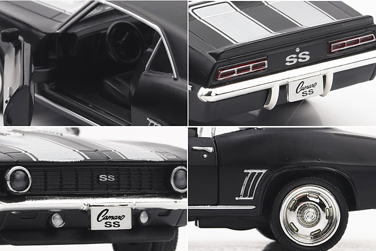 Marco Polo aleación modelo de coche 1:36 Chevrolet Camaro 1969 retro coche deportivo tire hacia atrás luz silenciosa modelo de juguete