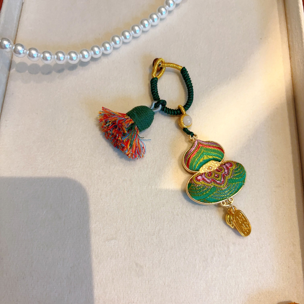【成品】非遗宋锦纯手工宋锦葫芦挂件/包挂/车挂双面葫芦吊坠挂饰-阿里巴巴