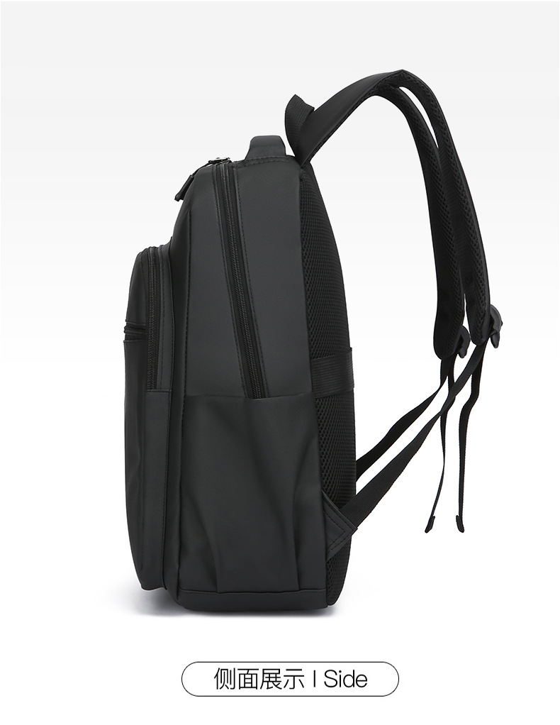 Cross-border business backpack, men's commuting and office computer bag, water-resistant double backpack, lightweight and large-capacity student schoolbag undefined