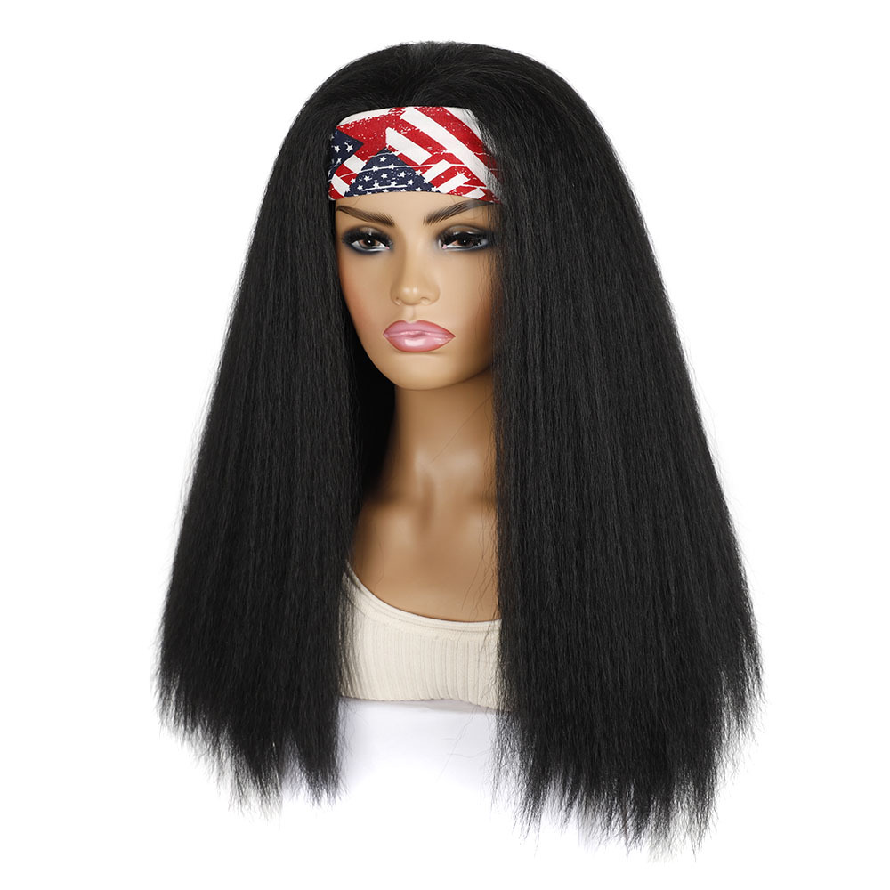 Außenhandel Haarband Turban Perücke Kopfbedeckung Cornrows Haarband Perücke Kopfbedeckung Turban Stil lange Haare Kopfbedeckung_voghion.com