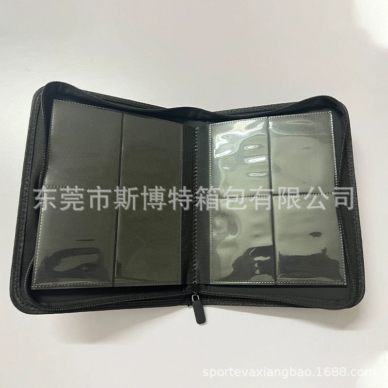 Деловая черная деловая карта с девятью сетками Книга с фиксированной страницей Кожаная Водонепроницаемая коллекция карт Книга с четырьмя сетками Кирпичная визитница для хранения книг