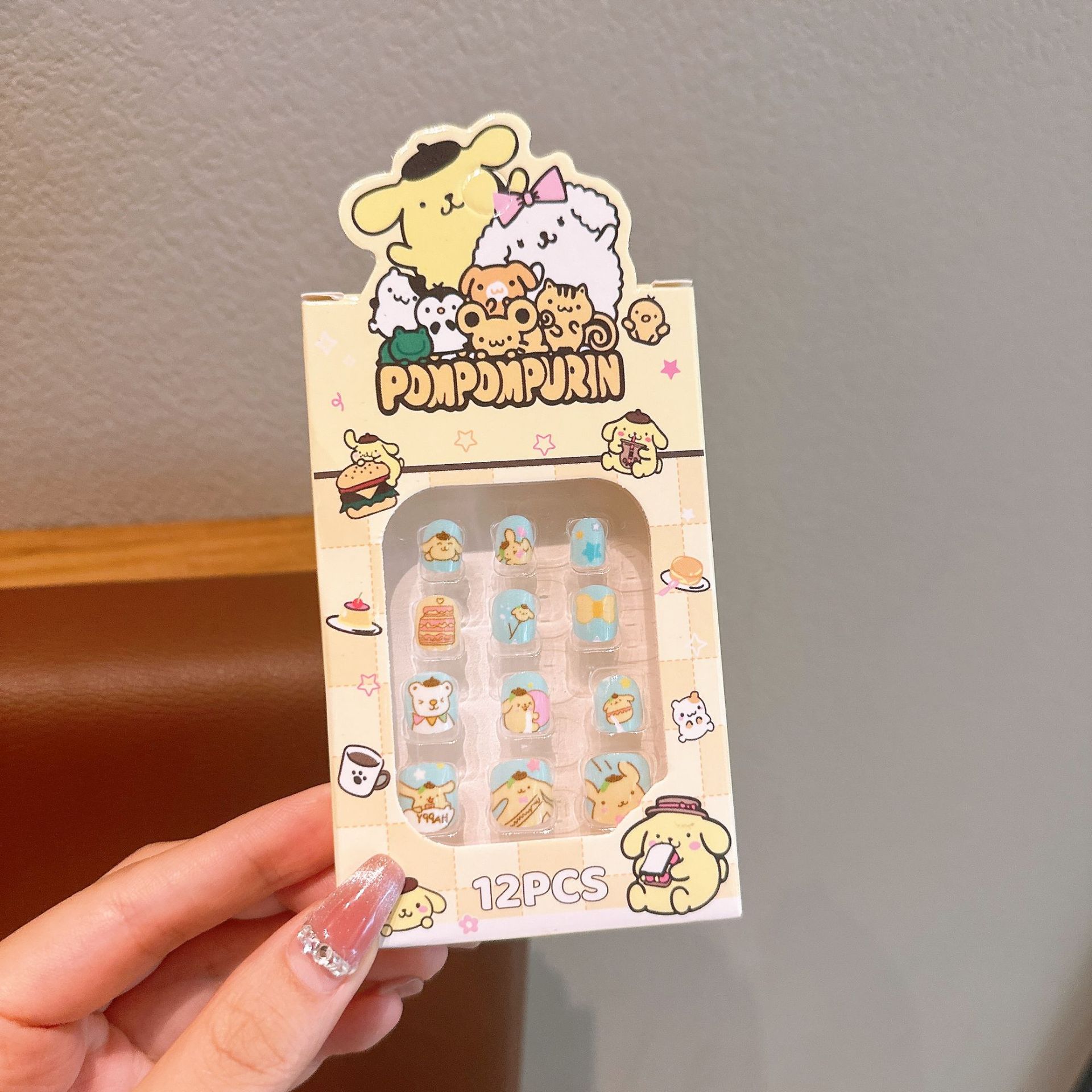 Niños pegatinas de uñas chicas dibujos animados pony paoli pegatinas de uñas desmontables piezas de uñas dulces lindas para usar uñas