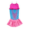 Top with cups, children's swimwear for leisure, city style, European style, lifting effect