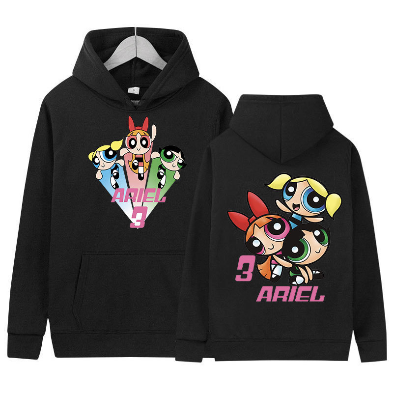 Linda chica voladora Cumpleaños chica estampado suéter hombres y mujeres moda casual sudadera de otoño e invierno suéter suelto