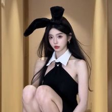 新款博主同款小兔特工变装挑战甜妹兔子装扮冬季保暖可爱发箍