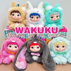 wakuku2.0盲盒可爱潮玩虞书欣同款毛绒搪胶公仔