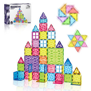 Color Window Magnetic Sheet Children's Magnetic Magnet Building Blocks Plastic Assembly Construction Early Education Drill Surface Magnetic Sheet Educational Toys