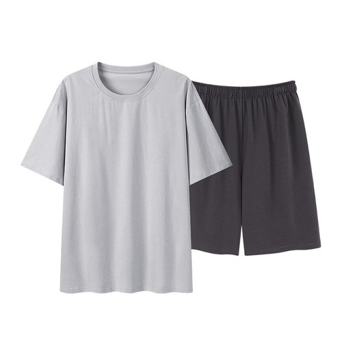 Men's Short Sleeve Short Pants Summer Homecoming Set Loose Plus Size Outerwear Casual Sports Plus Size