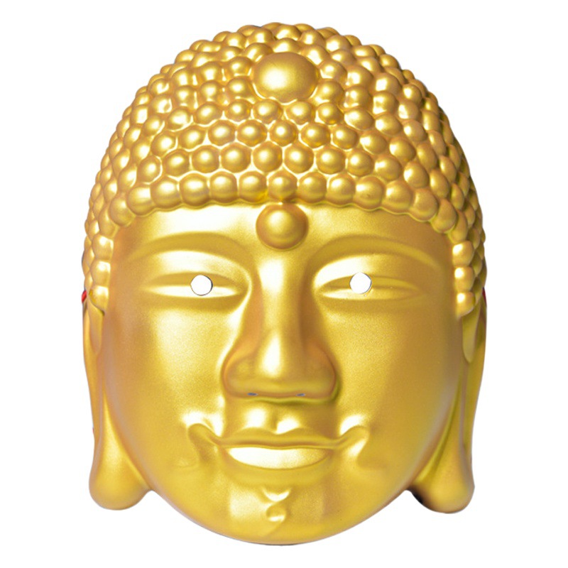 COS simulación Tathagata cabeza de Buda retrato máscara cabeza de Buda hombres y mujeres adulto accesorios de vestir cara de Buda del emperador Bo Ruomi