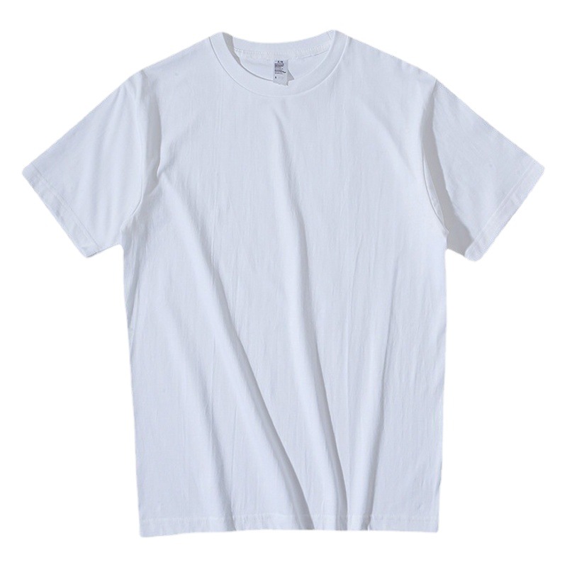 Nuevo 220g de algodón engrosada hombro cuello redondo de manga corta Camiseta blanca Top bottoming camisa de verano ropa de mujer al por mayor image 1