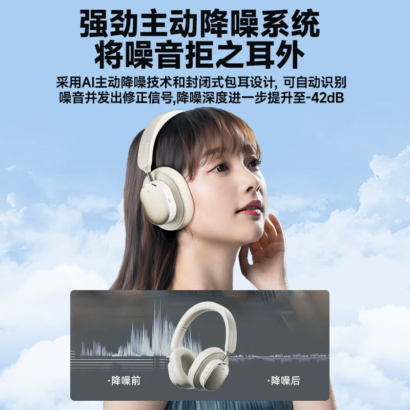 Philips TAH5519 беспроводная Bluetooth гарнитура для онлайн-игр и обучения универсальная гарнитура