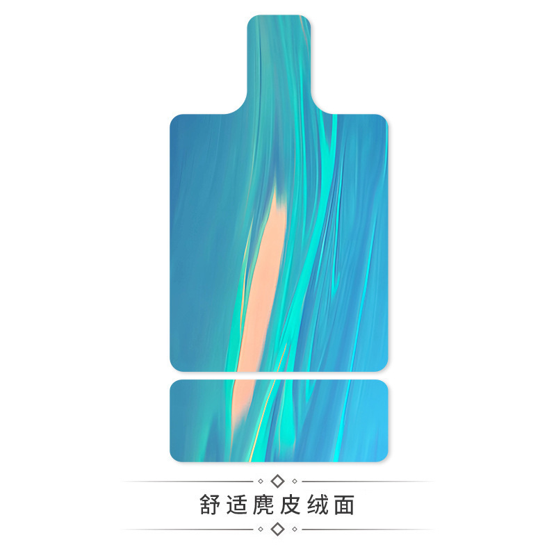 跨境麂皮绒lulu撞色普拉提核心床垫橡胶瑜伽垫吸汗器械印花专用垫|undefined