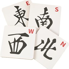 汉字麻将杯垫彩色麻将礼品麻将杯饮料桌面游戏东南西北卡片