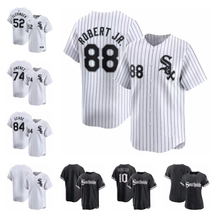 Бейсбол White Sox 84 # Белая полоса 74 # мужская вышивка фанатка трикотаж City Edition для женщин