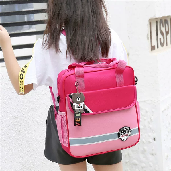 New Primary School students tutoring bag single shoulder bag tote bag boys and girls children tutoring bag double shoulder book bag messenger bag wholesale