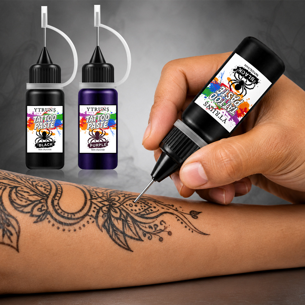 YTRUNS Henna Tattoo Cream Herbal Juice Tattoo Hollow Tattoo Stickers Painted Anti-Sweat Long-Lasting Makeup