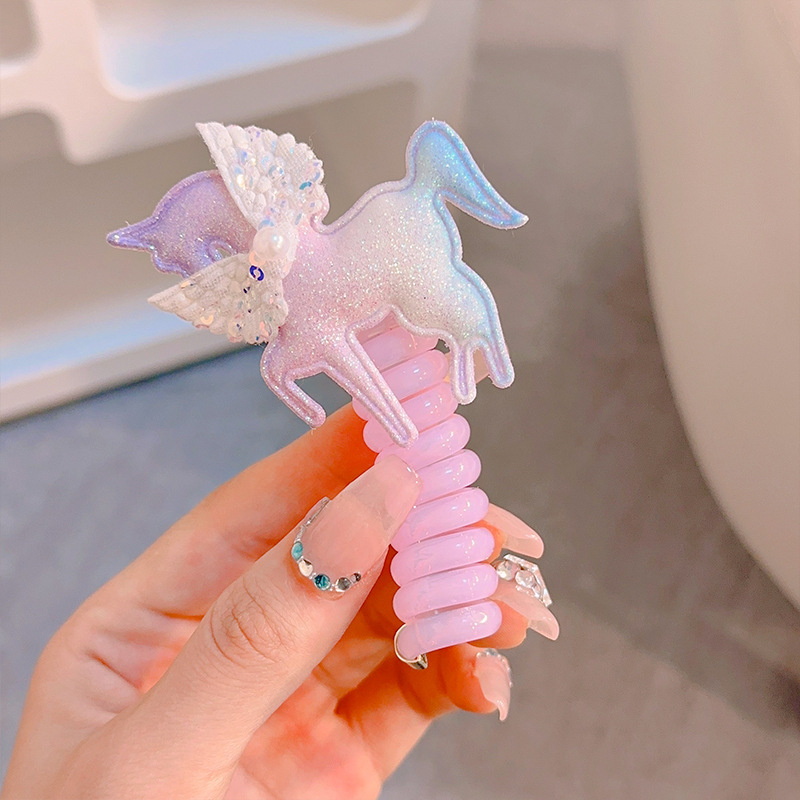 Lindo vestido de cuerda para el cabello rizado, estilo de primavera, artefacto de cabello trenzado sin costuras, línea telefónica recta, cuerda para la cabeza, temperamento, estrella, lazo para el cabello