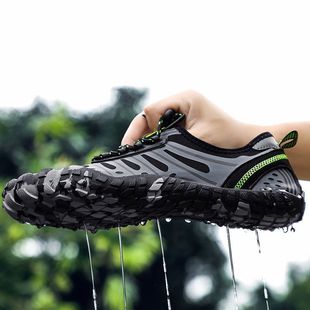 Beach shoes men and women wading hiking shoes amphibious swimming shoes fishing outdoor sports quick-drying non-slip floating Jie Qi