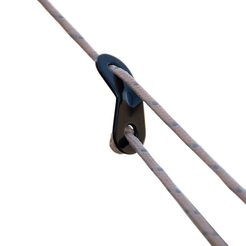 Outdoor tent aluminum alloy double hole rope buckle canopy anti-slip stop adjustment buckle camping accessories double eye wind rope buckle factory